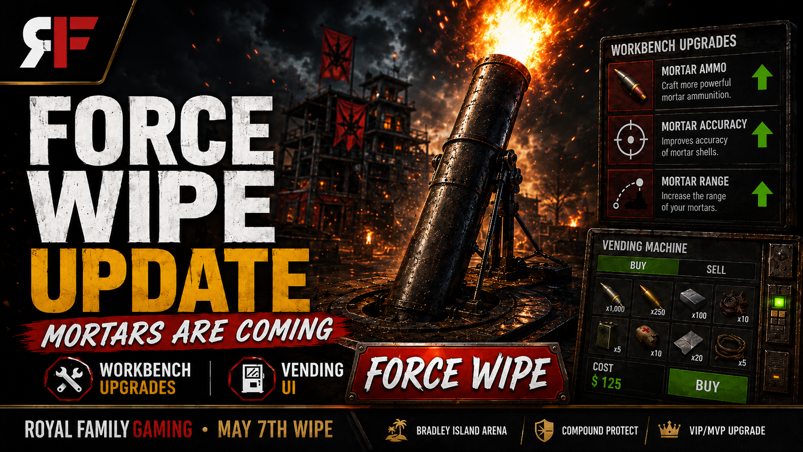 Rust Update Preview: Mortars, Workbench Upgrades, Vending Changes & More